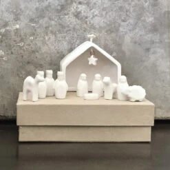 East Of India Porcelain Nativity Set -Water Bottle Store 1548 east of india porcelain nativity set 3
