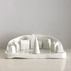 East Of India Porcelain Christmas Village 7 East Of India Porcelain Christmas Village -Water Bottle Store 1550 east of india porcelain christmas village 1