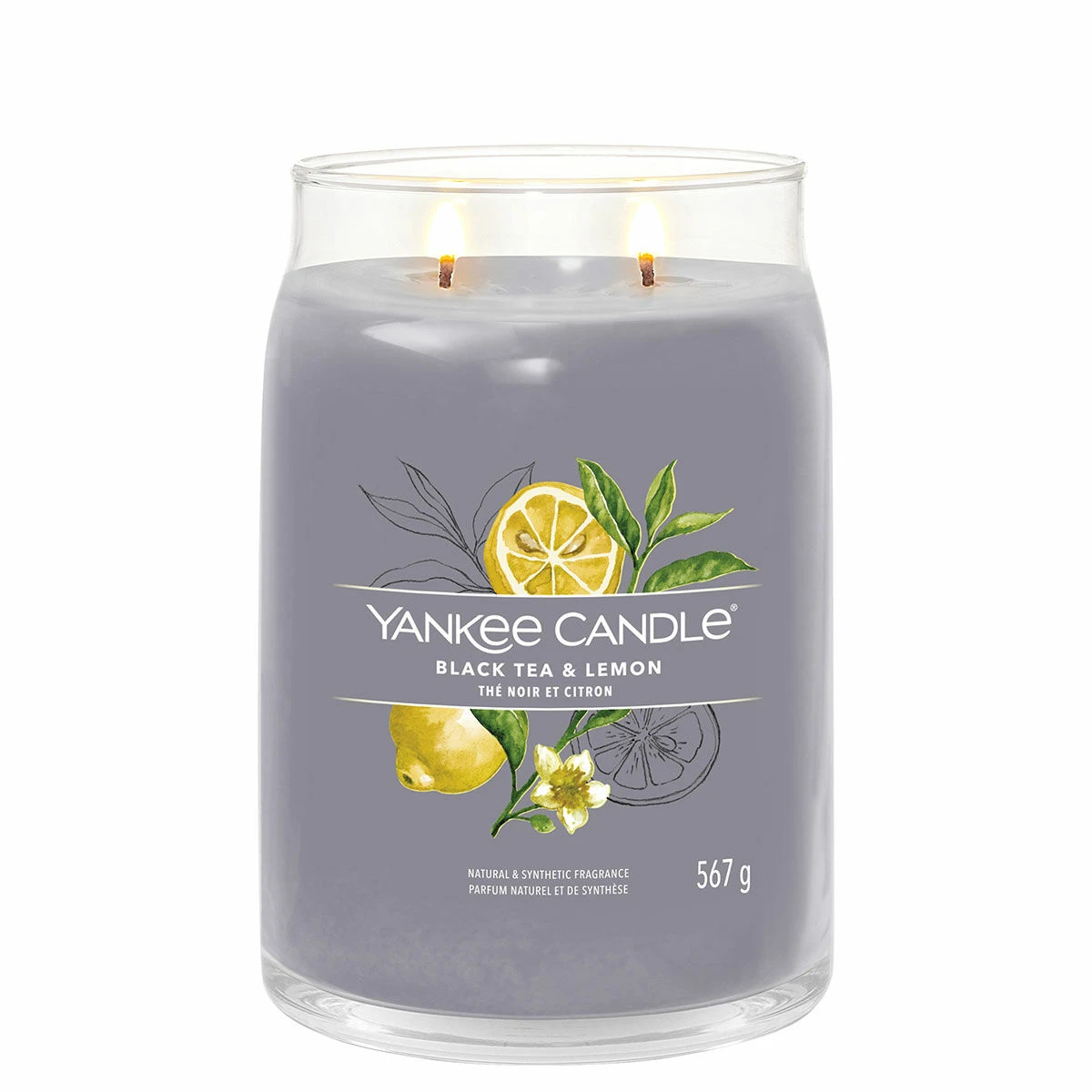 Yankee Candle Black Tea & Lemon Signature Large Jar Candle 2 Yankee Candle Black Tea & Lemon Signature Large Jar Candle - Image 2