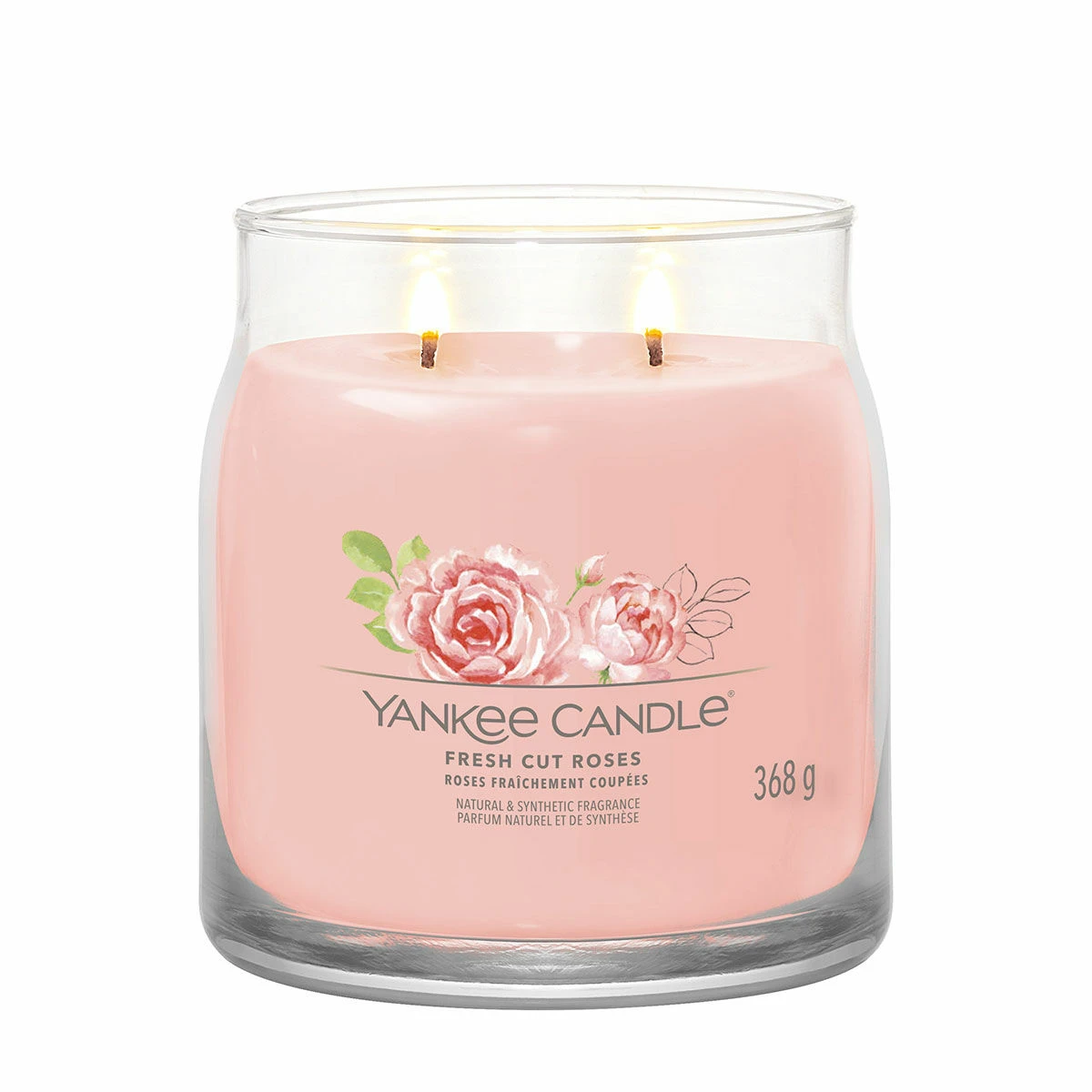 Yankee Candle Fresh Cut Roses Signature Medium Jar Candle 2 Yankee Candle Fresh Cut Roses Signature Medium Jar Candle - Image 2