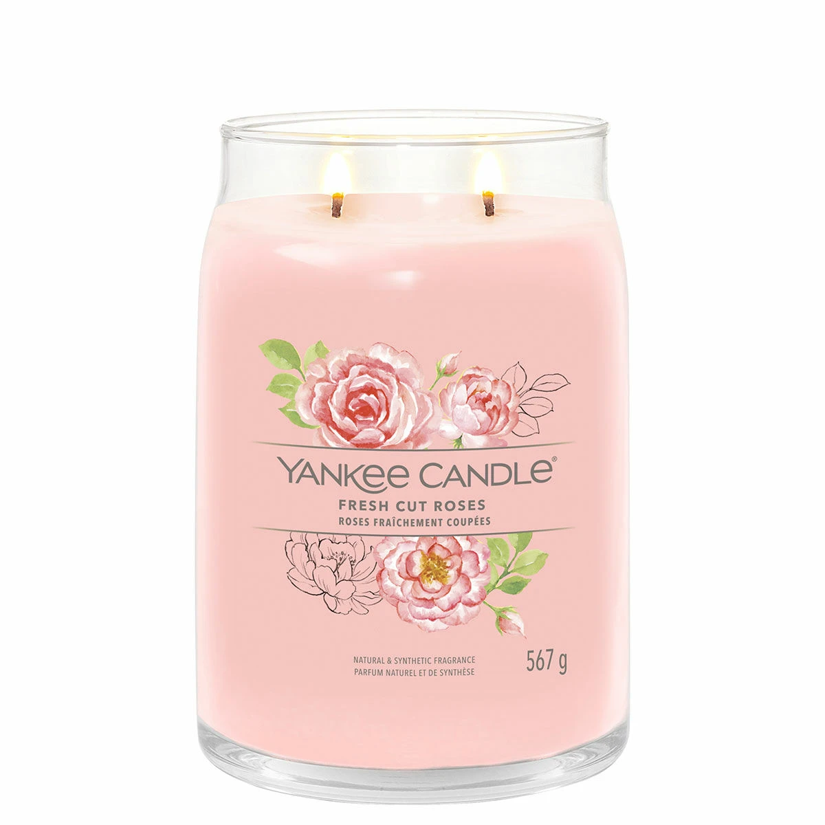 Yankee Candle Fresh Cut Roses Signature Large Jar Candle 2 Yankee Candle Fresh Cut Roses Signature Large Jar Candle - Image 2