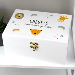 Personalised ‘Zoo’ White Wooden Keepsake Box -Water Bottle Store 223700000000 2