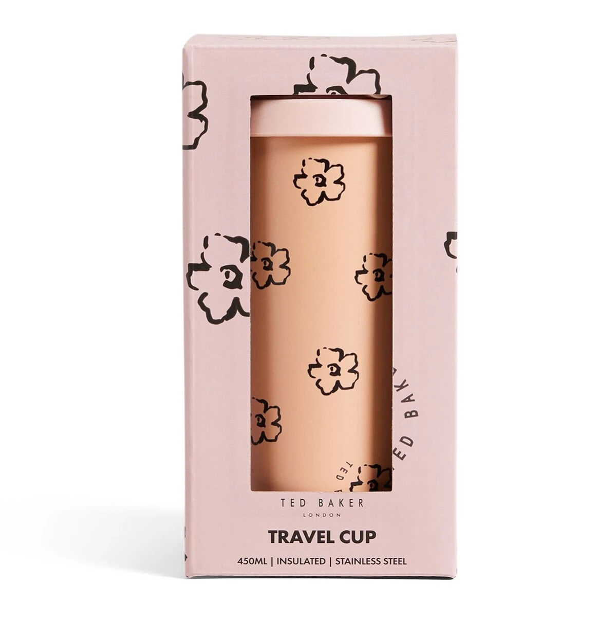 Ted Baker BETTANI Magnolia Flower Pink 450ml Large Travel Cup 2 Ted Baker BETTANI Magnolia Flower Pink 450ml Large Travel Cup - Image 2