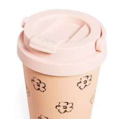 Ted Baker BETTANI Magnolia Flower Pink 450ml Large Travel Cup 7 Ted Baker BETTANI Magnolia Flower Pink 450ml Large Travel Cup -Water Bottle Store 265366 4