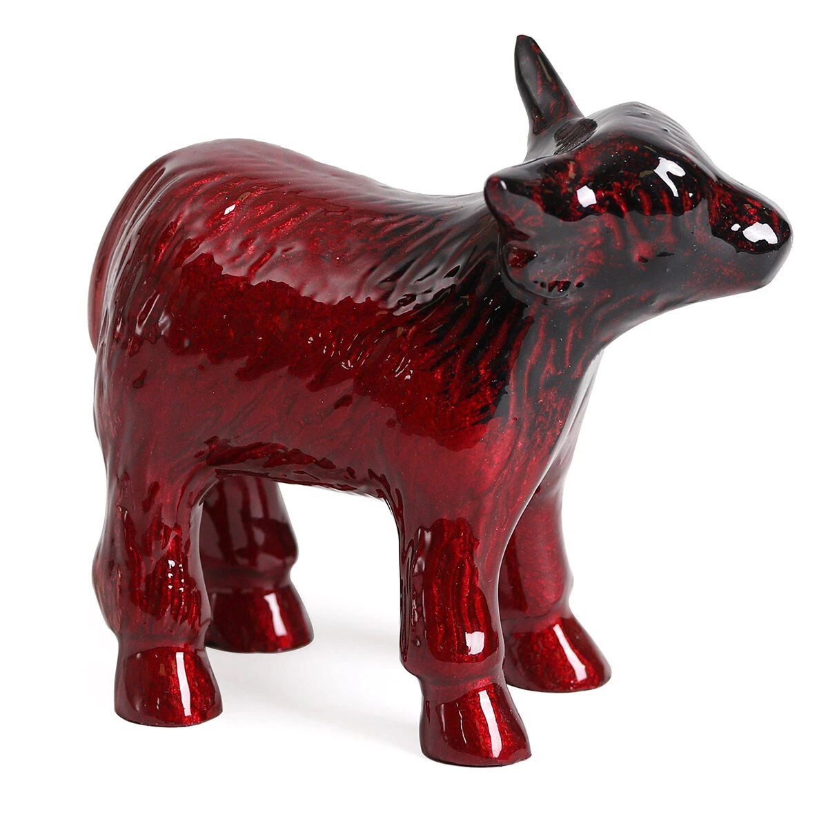Tilnar Art Aluminark Brushed Red Extra Large Highland Cow 2 Tilnar Art Aluminark Brushed Red Extra Large Highland Cow - Image 2