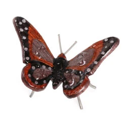 Tilnar Art Aluminark Brushed Small Orange & Black Butterfly