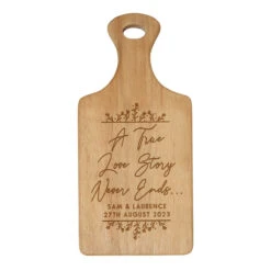 Personalised ‘True Love Story’ Wooden Paddle Board -Water Bottle Store 4004456 3