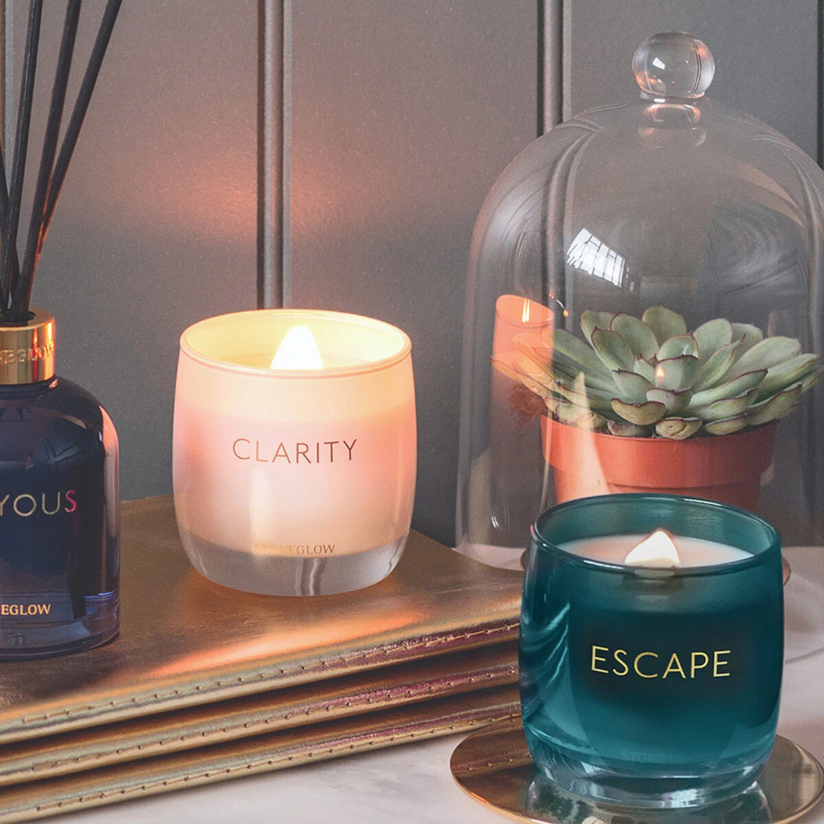 Stoneglow Infusion Clarity Cashmerian Woods & Saffron Tumbler Candle 3 Stoneglow Infusion Clarity Cashmerian Woods & Saffron Tumbler Candle - Image 3