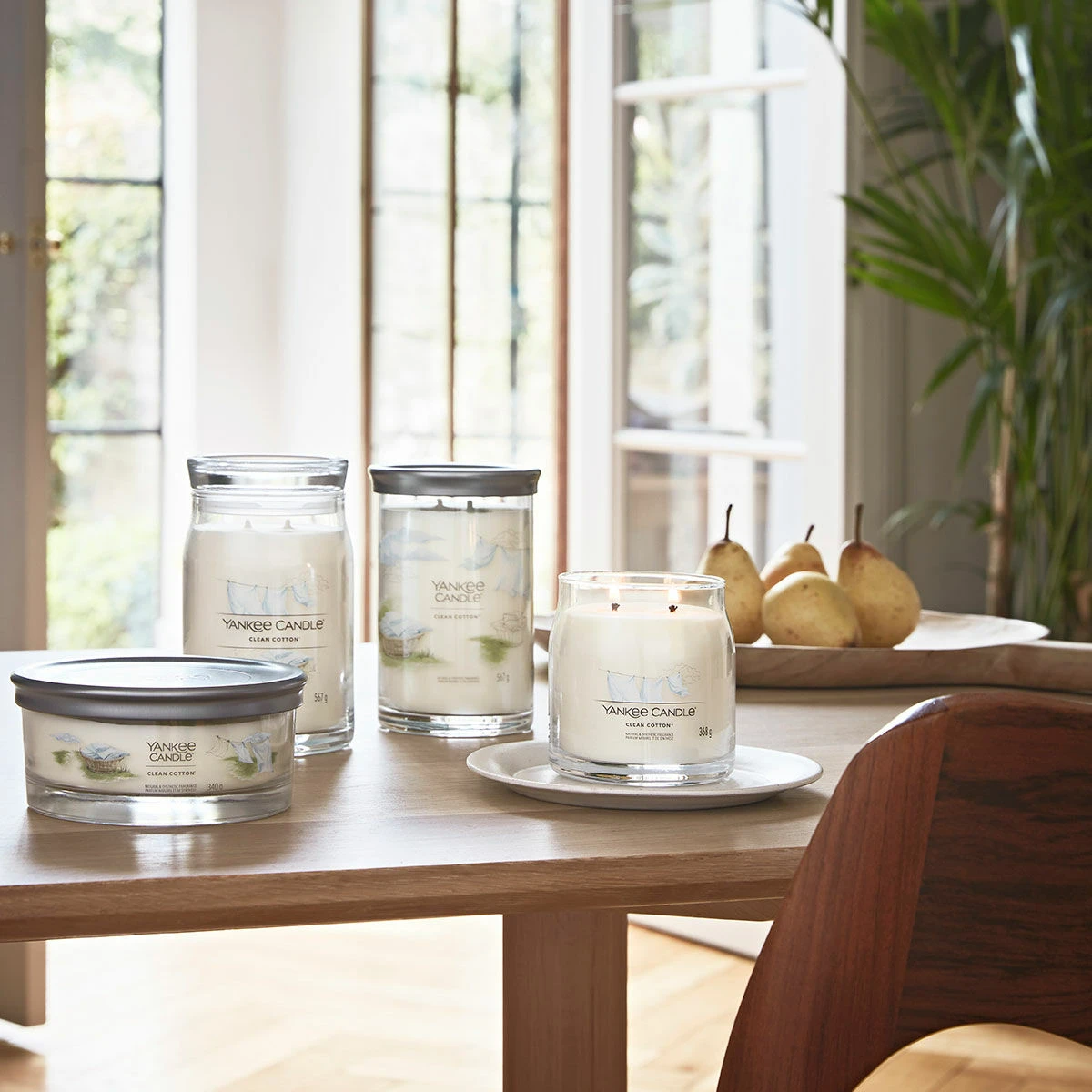 Yankee Candle Clean Cotton Signature Medium Jar Candle 5 Yankee Candle Clean Cotton Signature Medium Jar Candle - Image 5