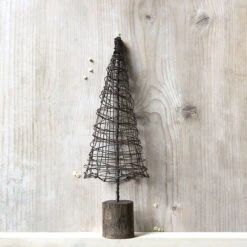 East Of India Rusty Wire Cone Christmas Tree -Water Bottle Store east of india 7298 rusty wire cone christmas large trees