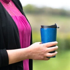 Eco Chic Blue Bees Stainless Steel Travel Coffee Cup 10 Eco Chic Blue Bees Stainless Steel Travel Coffee Cup -Water Bottle Store eco chic blue stainlesssteel travel cup 2