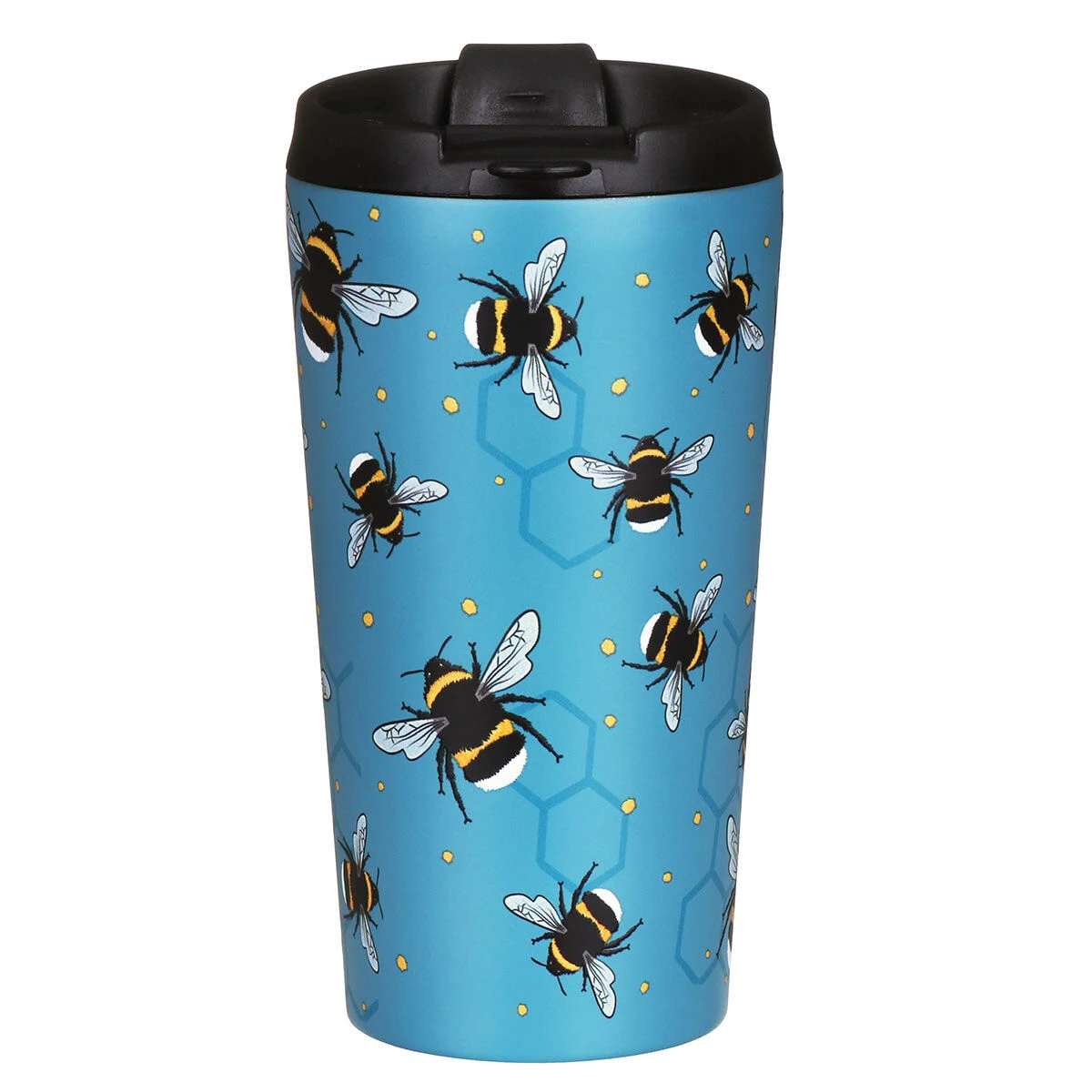 Eco Chic Blue Bees Stainless Steel Travel Coffee Cup 1 Eco Chic Blue Bees Stainless Steel Travel Coffee Cup