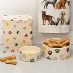 Emma Bridgewater Polka Paws Treat Tin -Water Bottle Store elite emma bridgewater pd3033 polka paws dog treat tin lifestyle