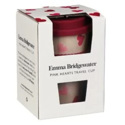 Emma Bridgewater Pink Hearts Rice Husk Travel Cup -Water Bottle Store elite emma bridgewater ph6100 pink hearts rice husk travel cup 2 copy 1