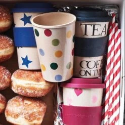 Emma Bridgewater Pink Hearts Rice Husk Travel Cup -Water Bottle Store elite emma bridgewater sky6100 rice husk travel cups lifestyle 3
