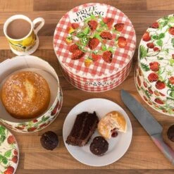 Emma Bridgewater Fruits Strawberries Set Of Three Round Cake Tins -Water Bottle Store elite emma bridgewater str3146 strawberries set of three round cake tins lifestyle