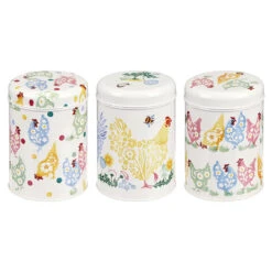 Emma Bridgewater Spring Chicken Set Of Three Round Caddies -Water Bottle Store elite pdc2900 emma bridgewater spring chicken set of three round caddies 3