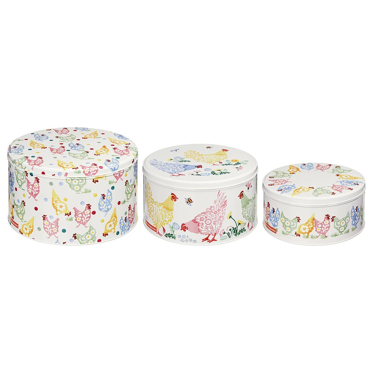 Emma Bridgewater Spring Chicken Set Of Three Round Cake Tins 3 Emma Bridgewater Spring Chicken Set Of Three Round Cake Tins - Image 3