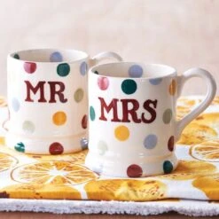 Emma Bridgewater Polka Dot Mr & Mrs Set Of 2 Half Pint Boxed Mugs 8 Emma Bridgewater Polka Dot Mr & Mrs Set Of 2 Half Pint Boxed Mugs -Water Bottle Store emma birdgewater polka dot mr mrs 2 1 2 pint mugs boxed lifestyle image01
