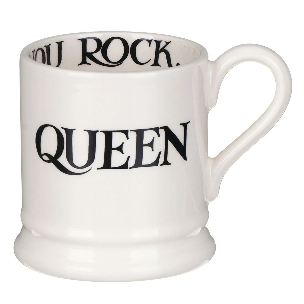 Emma Bridgewater Black Toast King Of Cool & Queen Of Rock Set Of Two Half Pint Mugs 4 Emma Bridgewater Black Toast King Of Cool & Queen Of Rock Set Of Two Half Pint Mugs - Image 4