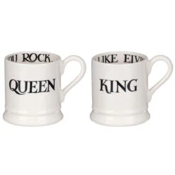 Emma Bridgewater Black Toast King Of Cool & Queen Of Rock Set Of Two Half Pint Mugs 15 Emma Bridgewater Black Toast King Of Cool & Queen Of Rock Set Of Two Half Pint Mugs -Water Bottle Store emma bridgewater 1kiq010013 king of cool queen of rock mugs 7