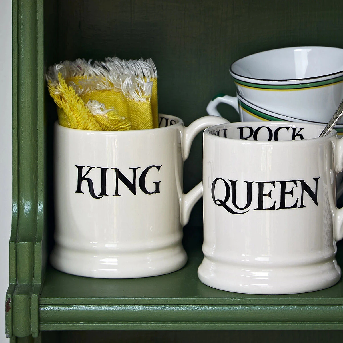 Emma Bridgewater Black Toast King Of Cool & Queen Of Rock Set Of Two Half Pint Mugs 6 Emma Bridgewater Black Toast King Of Cool & Queen Of Rock Set Of Two Half Pint Mugs - Image 6