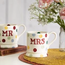 Emma Bridgewater Polka Dot Mr & Mrs Set Of 2 Half Pint Boxed Mugs 10 Emma Bridgewater Polka Dot Mr & Mrs Set Of 2 Half Pint Boxed Mugs -Water Bottle Store emma bridgewater 1pmm010013 polka dot mr and mrs set of 2 half pint mugs lifestyles 1