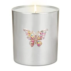 Desire Silver Butterfly Pomegranate Noir Soy Wax Candle -Water Bottle Store lesser pavey lp49695 silver butterfly pomegranate noir candle 3