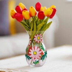Lynsey Johnstone Hand Painted Daisies & Dragonflies Posy Vase -Water Bottle Store lesser pavey lp49755 lynsey johnstone daisies dragonflies posy vase lifestyle