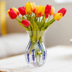 Lynsey Johnstone Hand Painted Bees & Lavender Posy Vase 8 Lynsey Johnstone Hand Painted Bees & Lavender Posy Vase -Water Bottle Store lesser pavey lp49761 lynsey johnstone bees lavender posy vase lifestyle 1