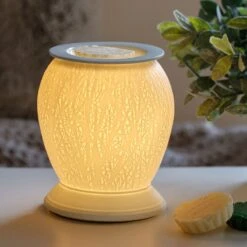 Desire Bulbous Woodland Aroma Ceramic Lamp Wax Melt Warmer -Water Bottle Store lesser and pavey lp46715 desire bulbous woodland aroma lamp lifestyle 1
