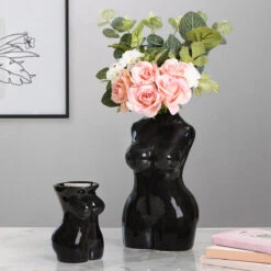 Desire Black Body Torso Vase -Water Bottle Store lesser and pavey lp48225 black body torso vase lifestyle copy heal 1 1