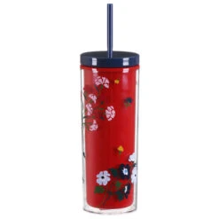 Kate Spade New York Bouquet Toss Acrylic Tumbler With Straw -Water Bottle Store lifeguard press 223250 kate spade tumbler with straw 3