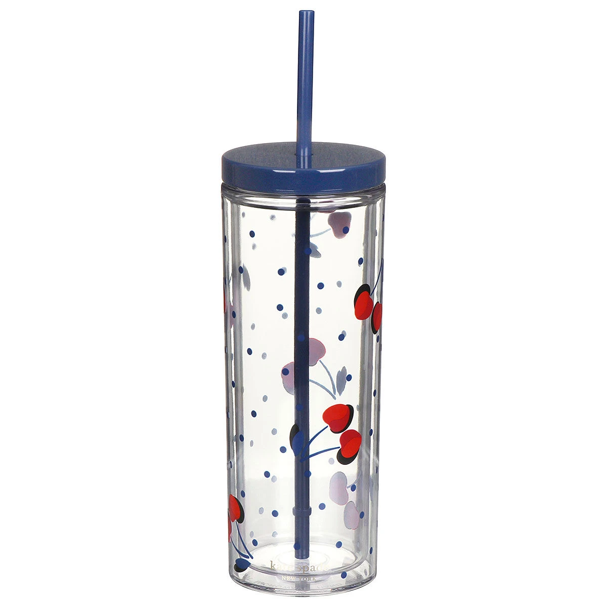 Kate Spade New York Vintage Cherry Dot Acrylic Tumbler With Straw 2 Kate Spade New York Vintage Cherry Dot Acrylic Tumbler With Straw - Image 2