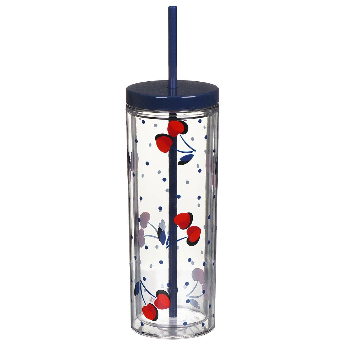 Kate Spade New York Vintage Cherry Dot Acrylic Tumbler With Straw 1 Kate Spade New York Vintage Cherry Dot Acrylic Tumbler With Straw