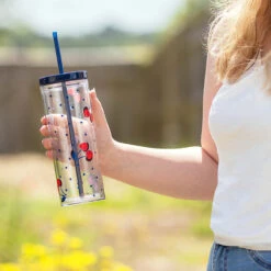 Kate Spade New York Vintage Cherry Dot Acrylic Tumbler With Straw 5 Kate Spade New York Vintage Cherry Dot Acrylic Tumbler With Straw -Water Bottle Store lifeguard press kate spade 224337 vintage cherry dot tumbler with straw lifestyle