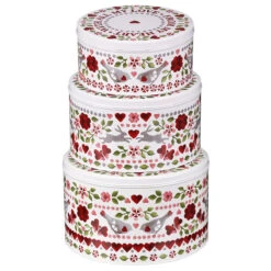 Emma Bridgewater Lovebirds Set Of Three Round Cake Tins