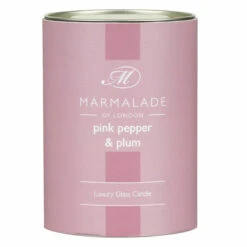 Marmalade Of London Pink Pepper & Plum 230g Luxury Glass Soy Candle -Water Bottle Store marmalade of london 12866 pink pepper plum 230g luxury glass candle 4
