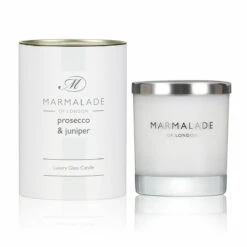 Marmalade Of London Prosecco & Juniper 230g Luxury Glass Soy Candle