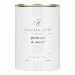 Marmalade Of London Prosecco & Juniper 230g Luxury Glass Soy Candle -Water Bottle Store marmalade of london 19902 prosecco juniper 230g luxury glass candle 4