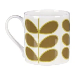 Orla Kiely Linear Stem Olive Large Mug -Water Bottle Store mclaggan smith orla kiely msqok169 linear stem olive large mug 03