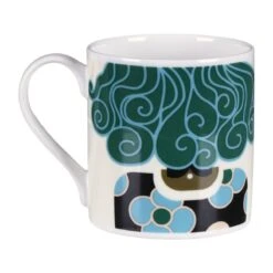 Orla Kiely Dee Dee Teal Large Mug -Water Bottle Store mclaggan smith orla kiely msqok170 dee dee teal large mug 03