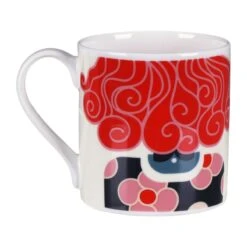 Orla Kiely Dee Dee Red Large Mug -Water Bottle Store mclaggan smith orla kiely msqok171 dee dee red large mug 03