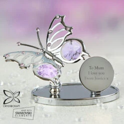 Personalised Crystocraft Butterfly Ornament 8 Personalised Crystocraft Butterfly Ornament -Water Bottle Store p0104h99 1 1