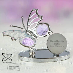 Personalised Crystocraft Butterfly Ornament 11 Personalised Crystocraft Butterfly Ornament -Water Bottle Store p0104h99 4 1