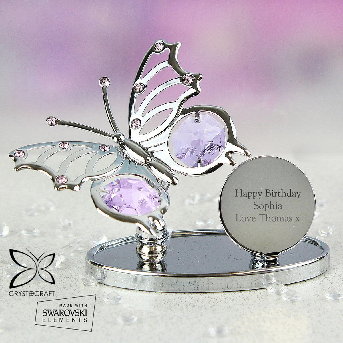 Personalised Crystocraft Butterfly Ornament 6 Personalised Crystocraft Butterfly Ornament - Image 6