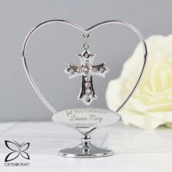 Personalised 1st Holy Communion Crystocraft Cross Ornament -Water Bottle Store p0104k59 pmc personalised 1st holy communion crystocraft cross ornament 3