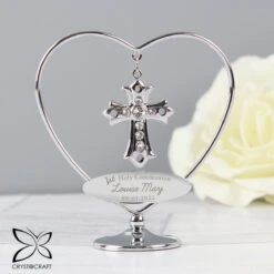 Personalised 1st Holy Communion Crystocraft Cross Ornament -Water Bottle Store p0104k59 pmc personalised 1st holy communion crystocraft cross ornament 7