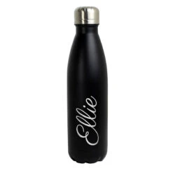 Personalised Black Metal Insulated Drinks Bottle 9 Personalised Black Metal Insulated Drinks Bottle -Water Bottle Store p0104l58 1