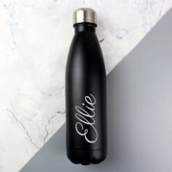 Personalised Black Metal Insulated Drinks Bottle 10 Personalised Black Metal Insulated Drinks Bottle -Water Bottle Store p0104l58 2